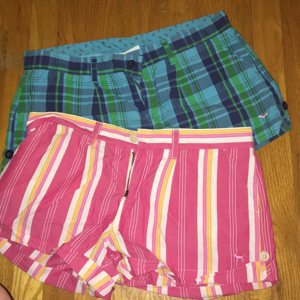 Two Victoria’s Secret Pink patterned shorts